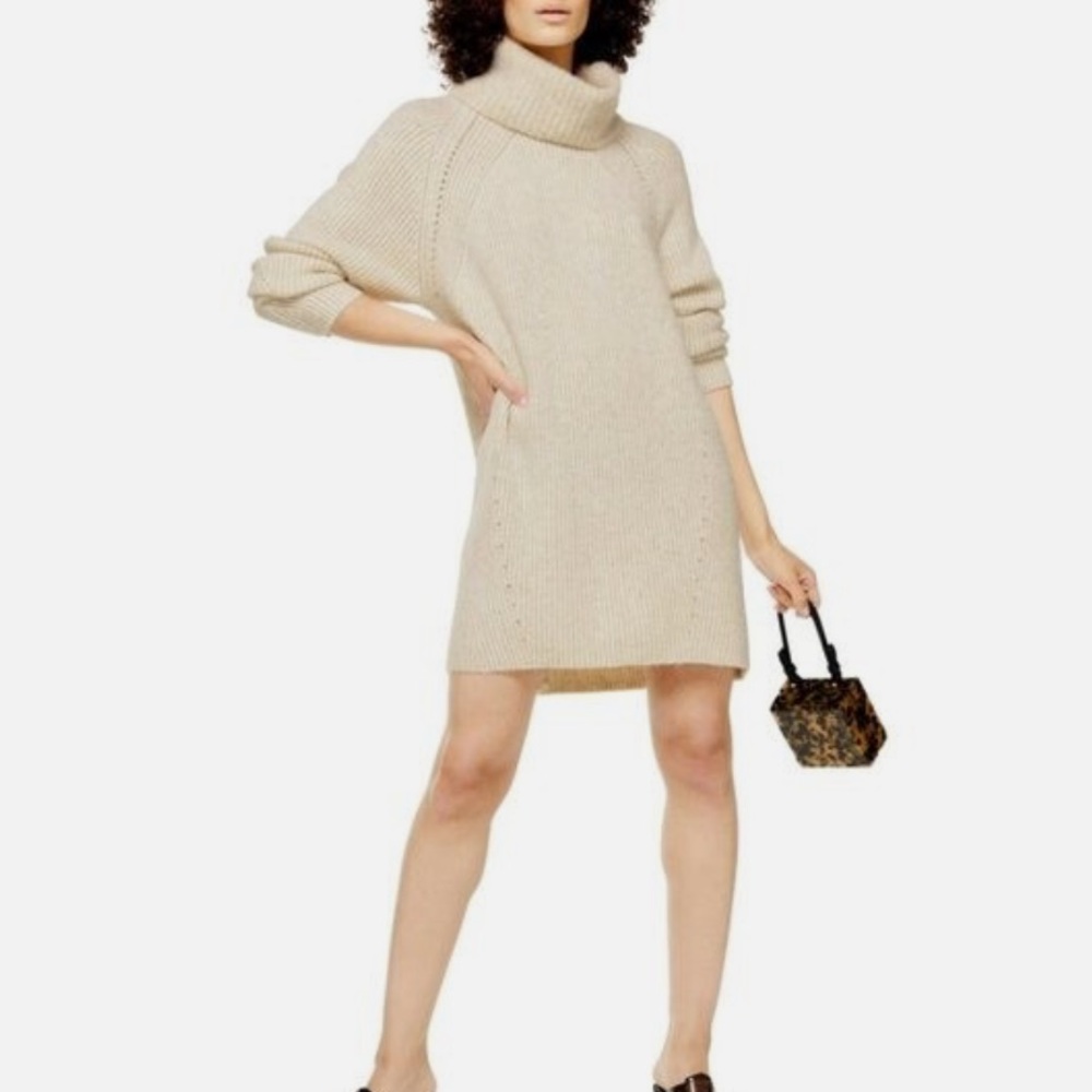 Women’s Topshop Beige Textured Sweater - Size US 8-10 or UK M